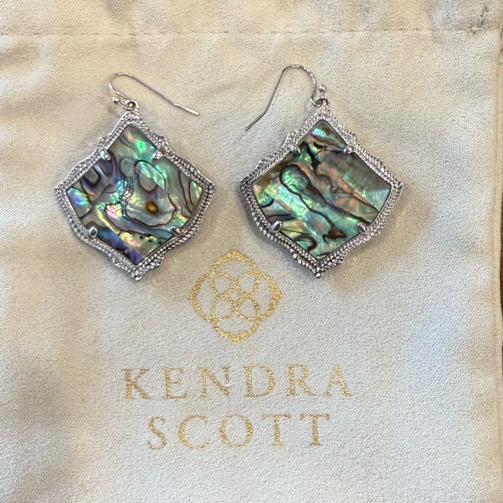 Kendra Scott Kirsten Abalone Earrings Silver